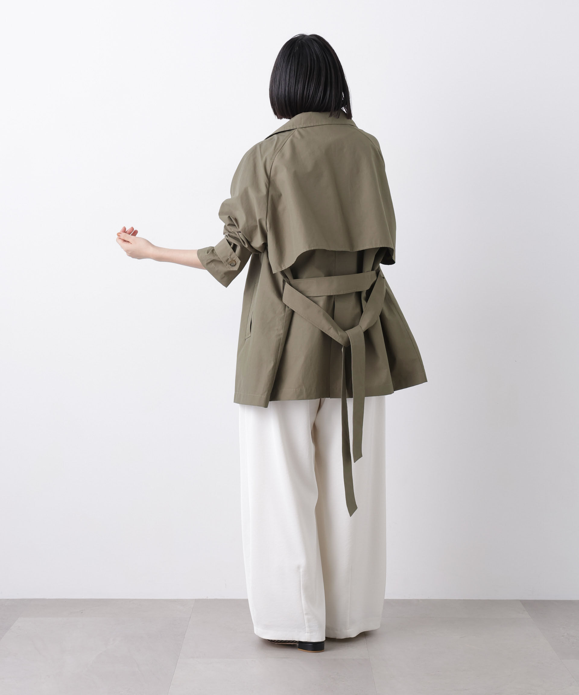 nano･universe「撥水&花粉ガード ショートトレンチコート」|その他|