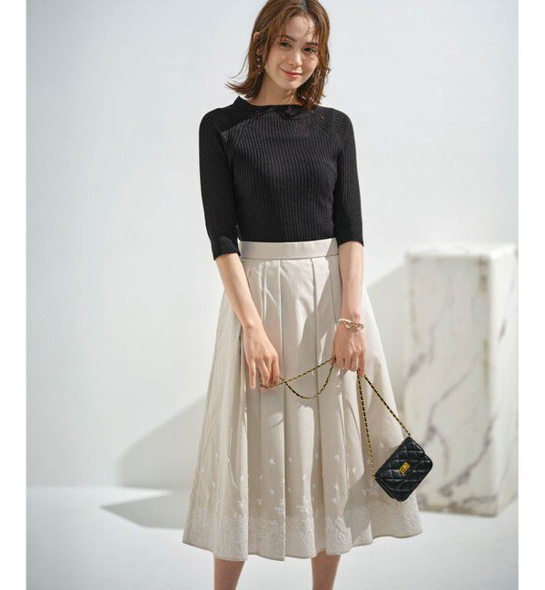 組曲「レースパネルプリント タックフレアスカート」|スカート|