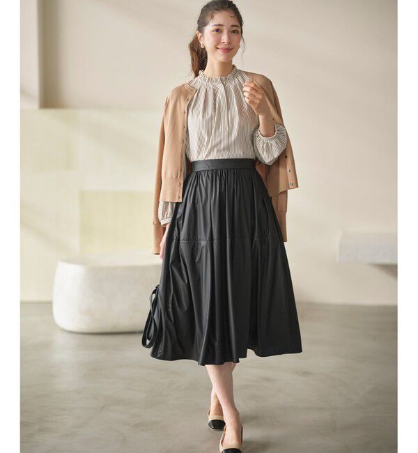 組曲「【WEB限定】ライトデシン フリル襟ブラウス」|シャツ・ブラウス|