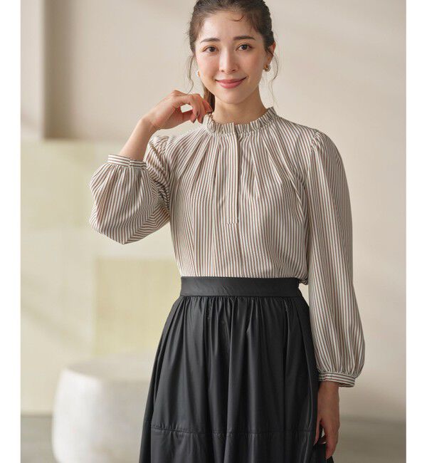 組曲「【WEB限定】ライトデシン フリル襟ブラウス」|シャツ・ブラウス|