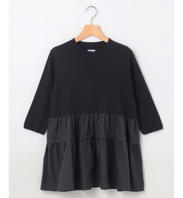 組曲「【UVケア・接触冷感・六分袖】ブラウスコンビ ティアードニット」|ニット・セーター|