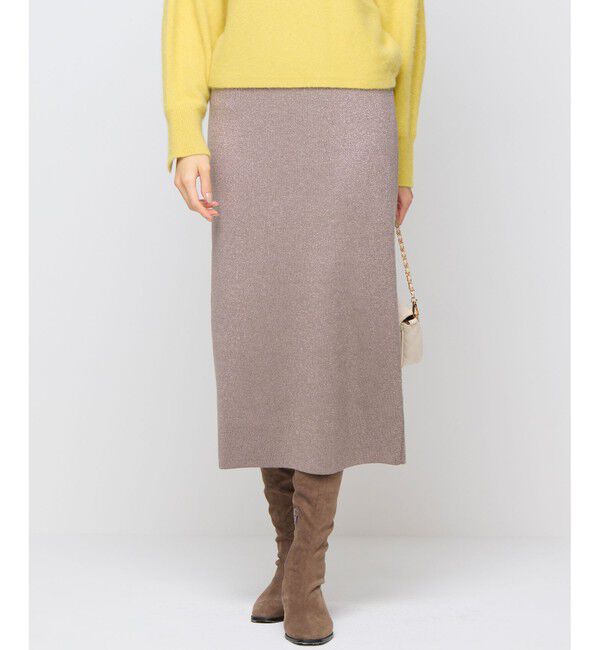 組曲「【Oggiコラボ】きらきらラメニットスカート」|スカート|ﾓｶﾌﾞﾗｳ