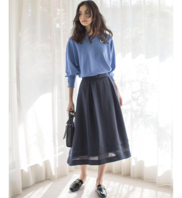 組曲「ラメオーガンジー スカート」|スカート|ネイビー系