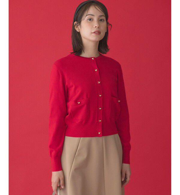 組曲「ハートボタン ニットカーディガン」|カーディガン|