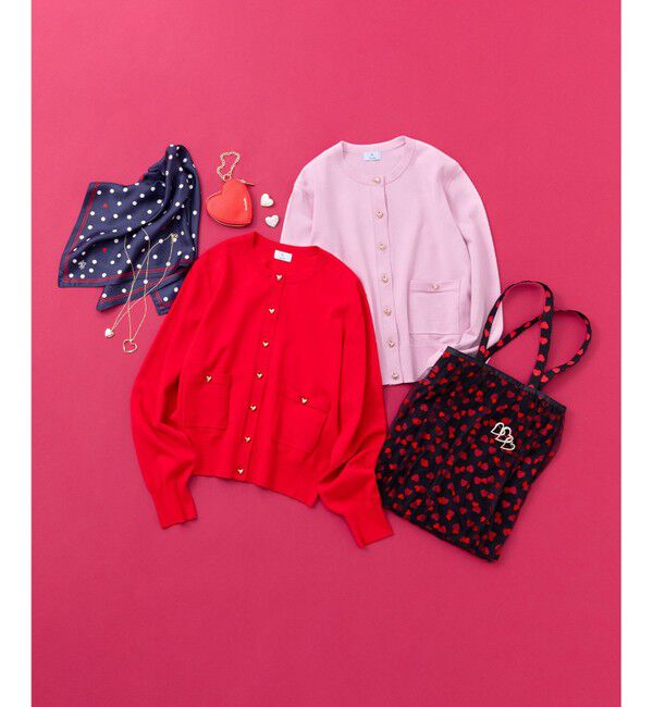 組曲「ハートボタン ニットカーディガン」|カーディガン|