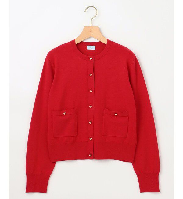 組曲「ハートボタン ニットカーディガン」|カーディガン|