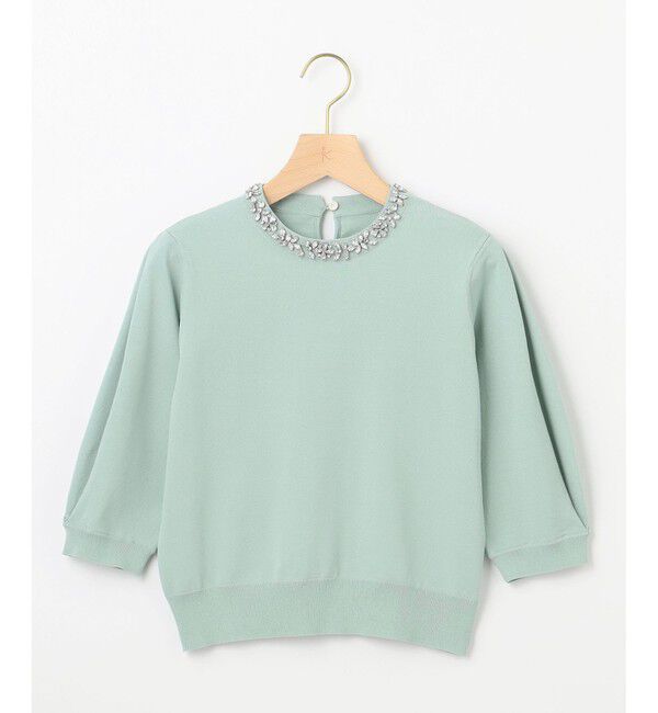 組曲「【WEB限定】ビジューパフスリーブ ニット」|ニット・セーター|