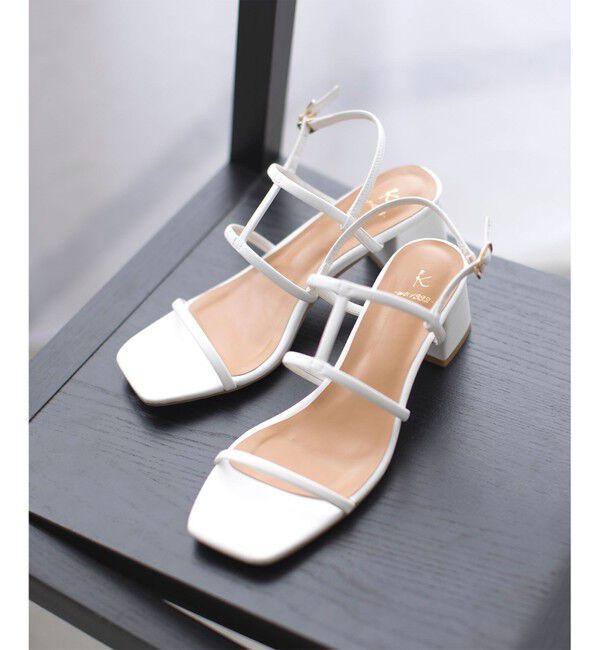 組曲「ナローストラップサンダル」|サンダル|ホワイト系