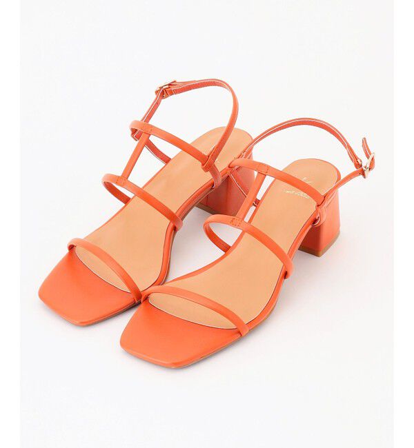 組曲「ナローストラップサンダル」|サンダル|オレンジ系9