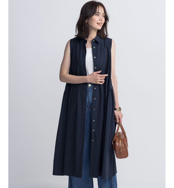 組曲「【2WAY】スーパーライトストレッチ ワンピース」|ワンピース|ネイビー系