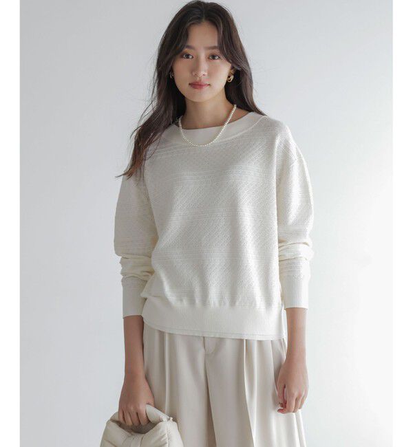 組曲「編み柄ディテールニット」|ニット・セーター|