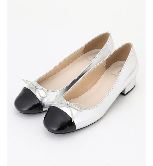 組曲「バイカラーバレエシューズ」|パンプス|シルバー系