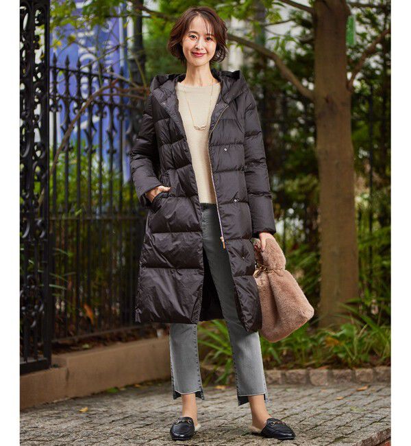 自由区「【WEB限定カラーあり・新色追加・洗える】ブライトダウン ロング丈ダウンコート」|ダウン|