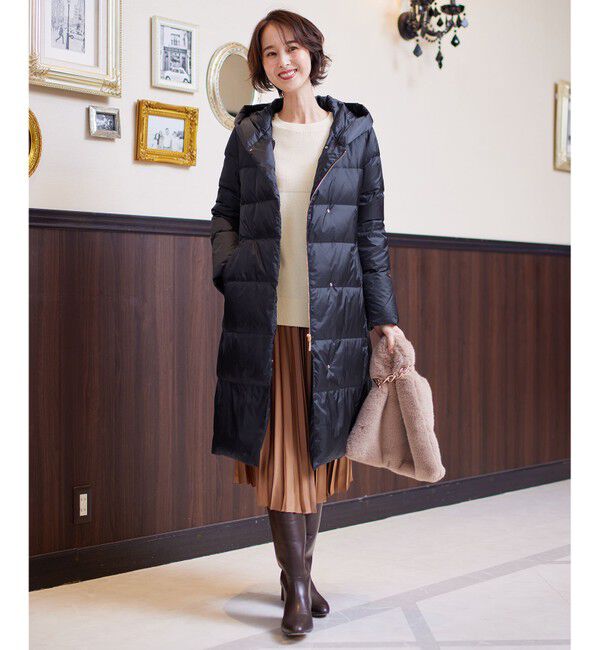 自由区「【WEB限定カラーあり・新色追加・洗える】ブライトダウン ロング丈ダウンコート」|ダウン|