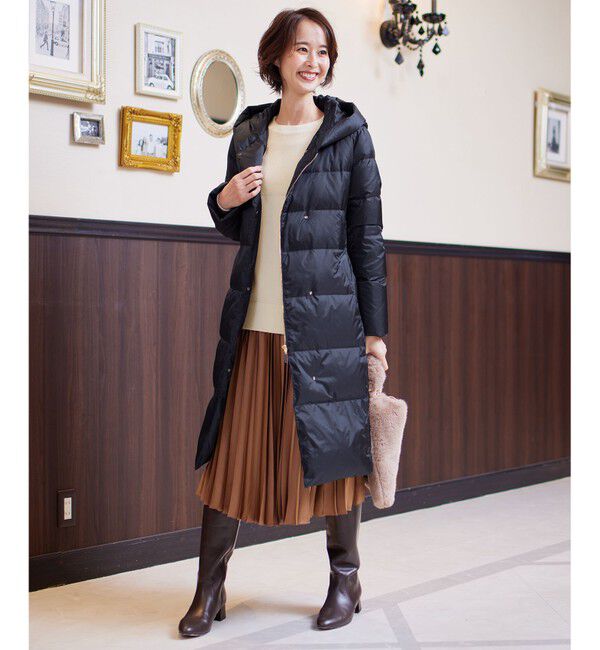 自由区「【WEB限定カラーあり・新色追加・洗える】ブライトダウン ロング丈ダウンコート」|ダウン|