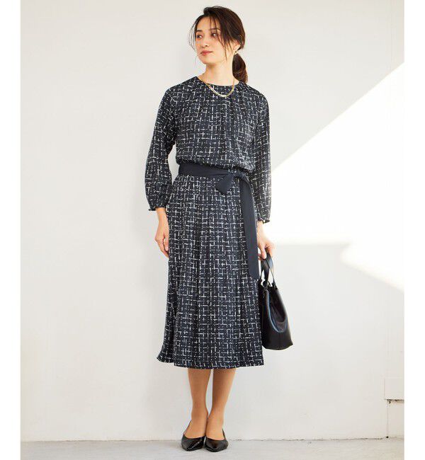 自由区「【セットアップ対応・ウエストゴム】スクラッチチェックプリント スカート」|スカート|