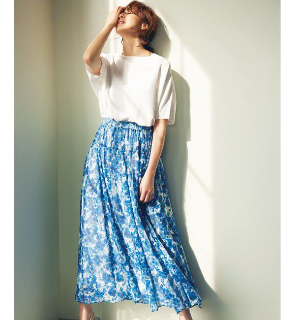 自由区「【WEB限定カラーあり・接触冷感・UVカット】クレープストレッチドルマン ニット」|ニット・セーター|