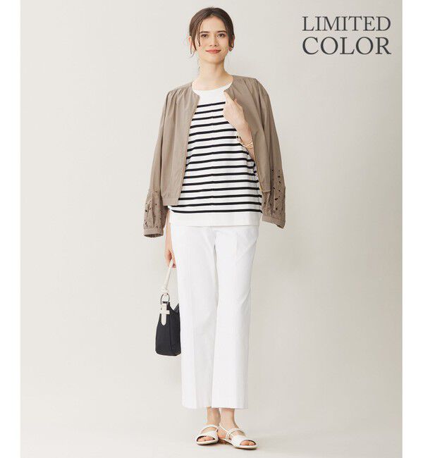 自由区「【WEB限定カラーあり・接触冷感・UVカット】クレープストレッチドルマン ニット」|ニット・セーター|