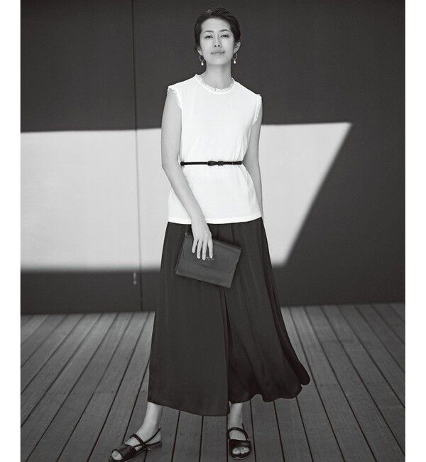 自由区「【カタログ掲載・セットアップ対応・ウエストゴム・洗える】セミブライトサテンギャザー パンツ」|その他|