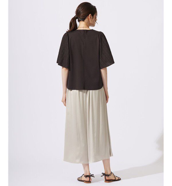 自由区「【カタログ掲載・セットアップ対応・ウエストゴム・洗える】セミブライトサテンギャザー パンツ」|その他|