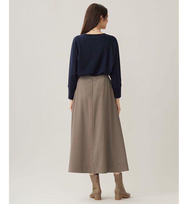 自由区「【洗える】TWラチネストレッチフレア スカート」|スカート|