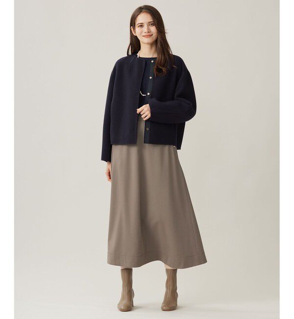 自由区「【洗える】TWラチネストレッチフレア スカート」|スカート|