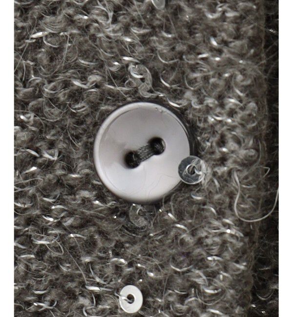 自由区「【アンサンブル対応・洗える】スパンコールニット カーディガン」|カーディガン|