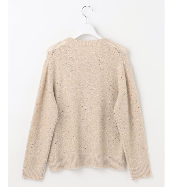 自由区「【アンサンブル対応・洗える】スパンコールニット カーディガン」|カーディガン|