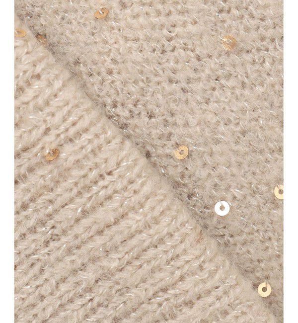 自由区「【アンサンブル対応・洗える】スパンコールニット カーディガン」|カーディガン|