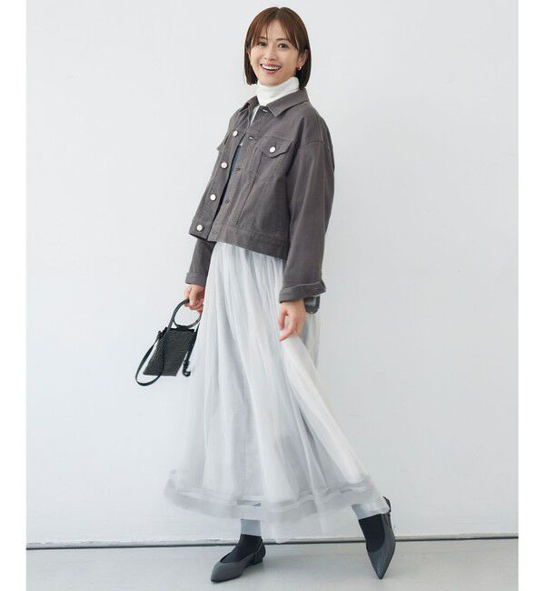 自由区「【洗える】ウスカルデニム襟付き ジャケット」|デニムジャケット|