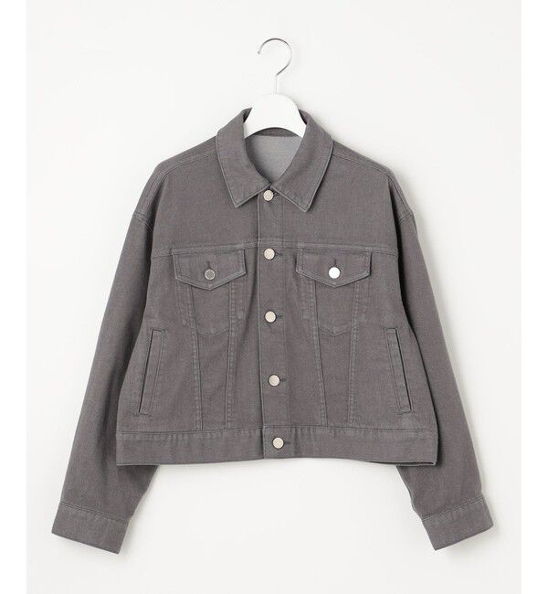 自由区「【洗える】ウスカルデニム襟付き ジャケット」|デニムジャケット|