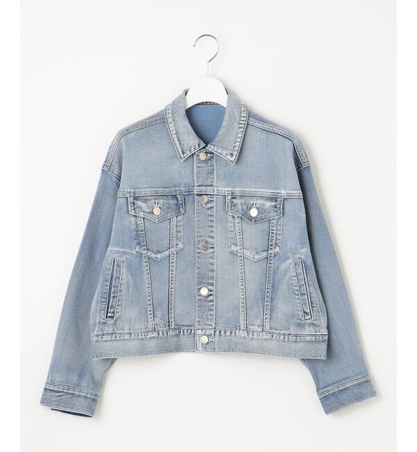 自由区「【洗える】ウスカルデニム襟付き ジャケット」|デニムジャケット|