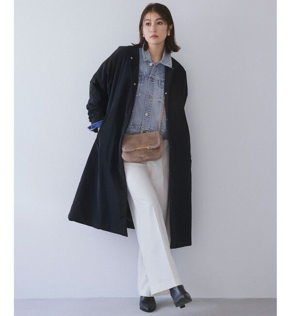 自由区「【洗える】ウスカルデニム襟付き ジャケット」|デニムジャケット|