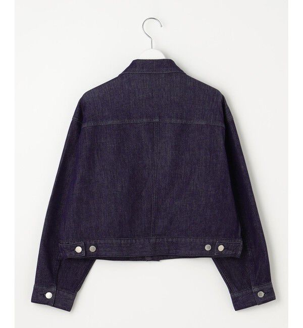 自由区「【洗える】ウスカルデニム襟付き ジャケット」|デニムジャケット|