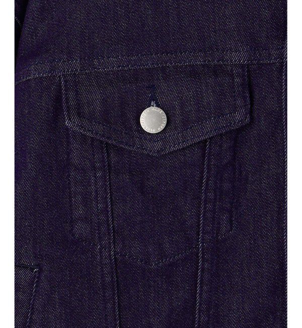 自由区「【洗える】ウスカルデニム襟付き ジャケット」|デニムジャケット|