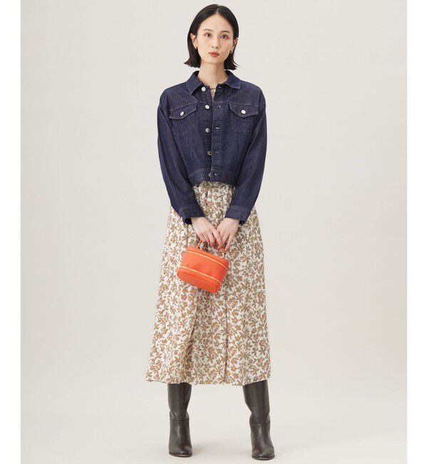 自由区「【洗える】ウスカルデニム襟付き ジャケット」|デニムジャケット|