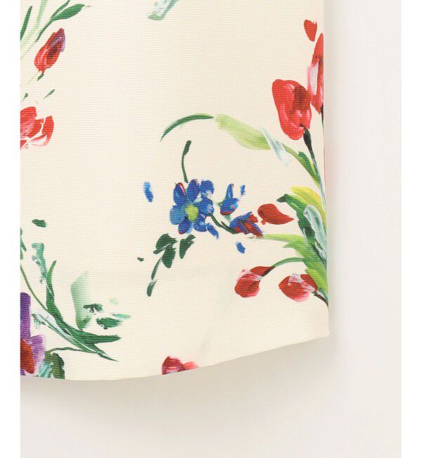 自由区「【洗える】ペイントタッチフラワープリント スカート」|スカート|