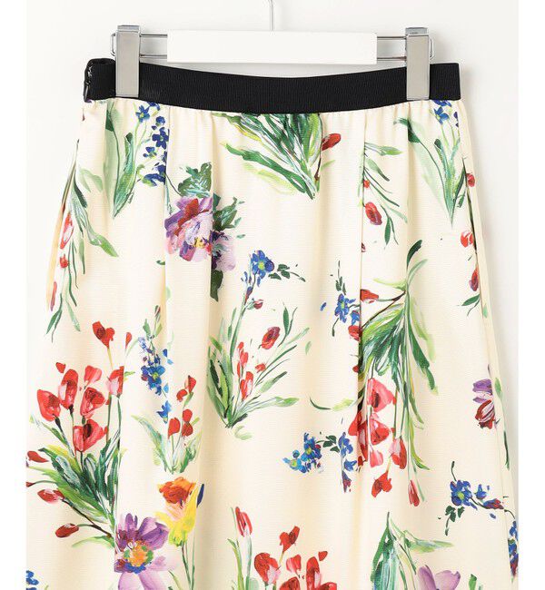 自由区「【洗える】ペイントタッチフラワープリント スカート」|スカート|