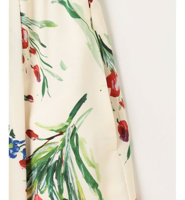 自由区「【洗える】ペイントタッチフラワープリント スカート」|スカート|