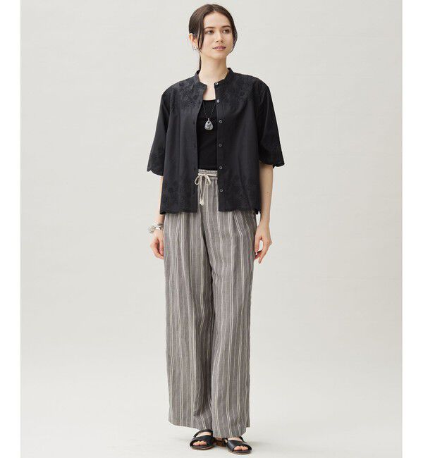 自由区「エンブロイダリーローンシャツ ブラウス」|シャツ・ブラウス|