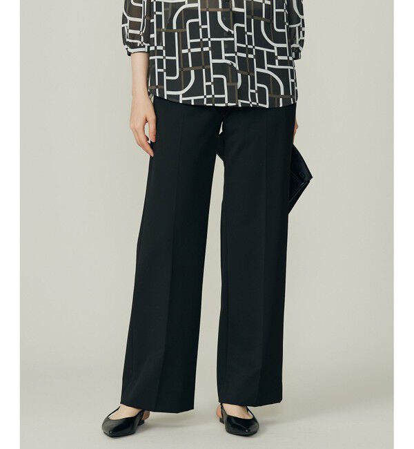 自由区「【カタログ掲載】TRギャバストレート パンツ」|その他|ブラック