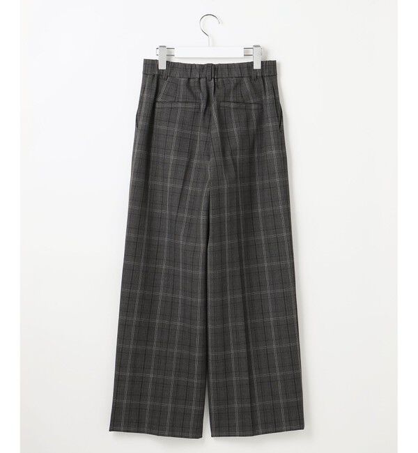 自由区「TRギャバ裏起毛チェック柄ワイド パンツ」|その他|