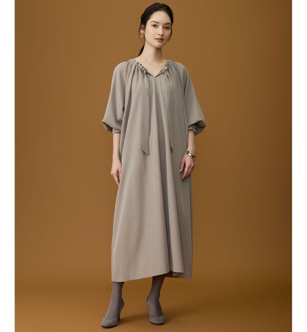 自由区「【SHIHOさん着用】TWドレープツイル3WAYボウタイ ワンピース」|ワンピース|