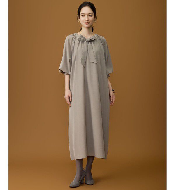 自由区「【SHIHOさん着用】TWドレープツイル3WAYボウタイ ワンピース」|ワンピース|