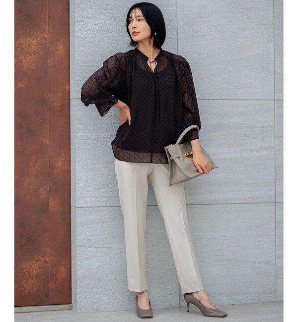 23区「【Oggi2月号掲載/新色追加】TRストレッチギャバ テーパードパンツ」|その他|