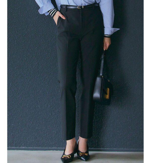 23区「【Oggi2月号掲載/新色追加】TRストレッチギャバ テーパードパンツ」|その他|ブラック系