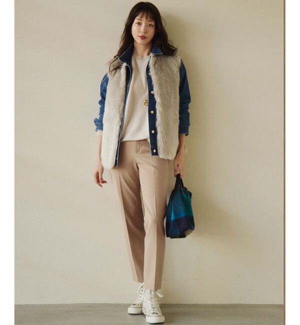 23区「【Oggi2月号掲載/新色追加】TRストレッチギャバ テーパードパンツ」|その他|