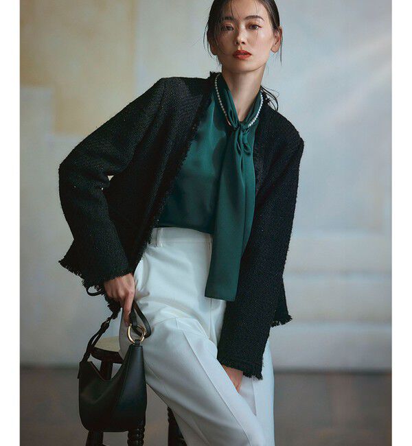 23区「【CLASSY.2月号掲載/洗える】TRストレッチギャバ ワイドパンツ」|その他|