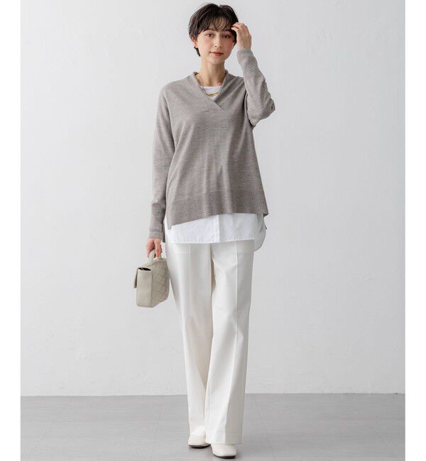 23区「【CLASSY.2月号掲載/洗える】TRストレッチギャバ ワイドパンツ」|その他|