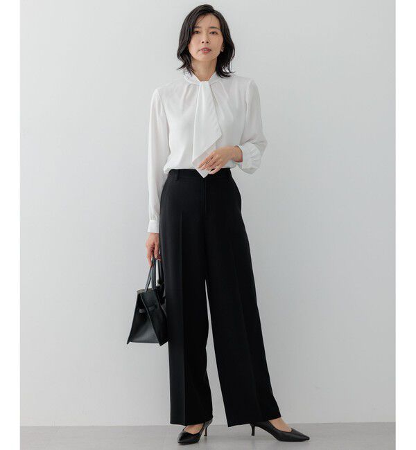 23区「【VERY・CLASSY.掲載/セットアップ対応】トリアセダブルジョーゼット フルレングス パンツ」|その他|